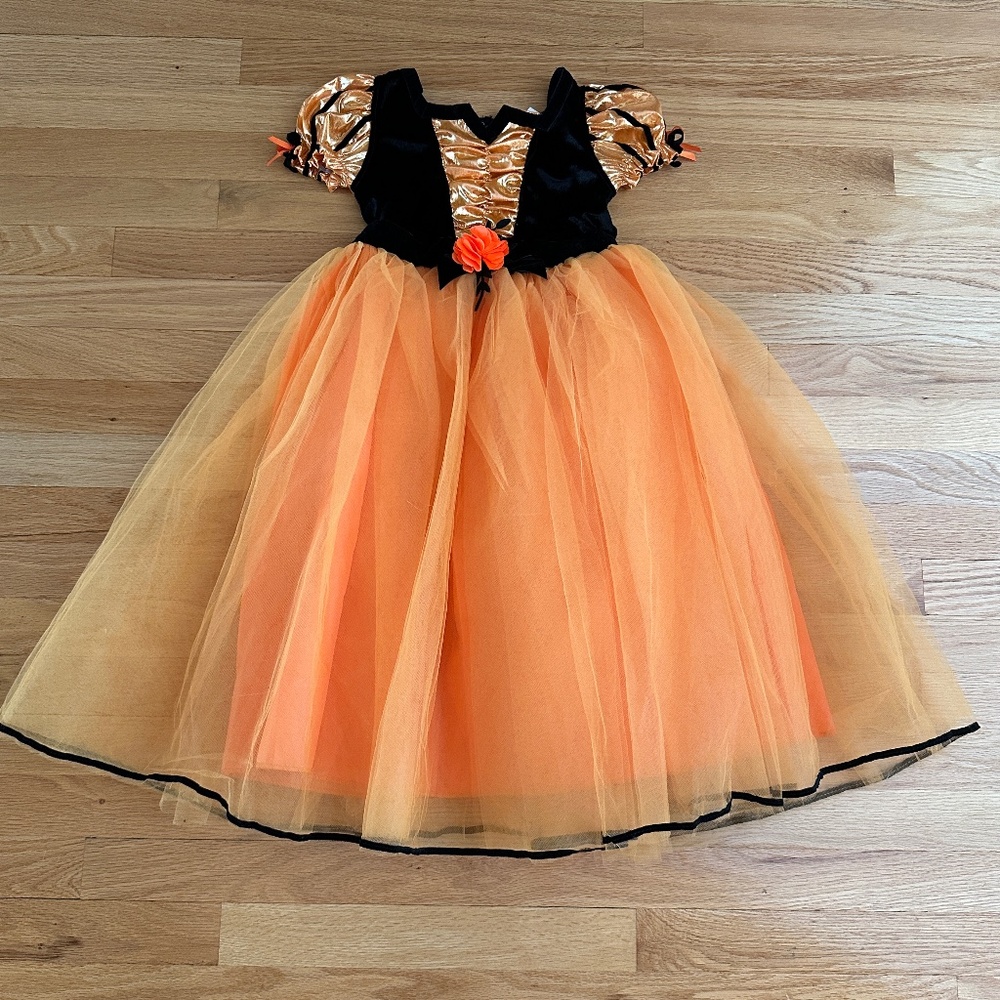 Orange Black Good Witch Princess Halloween Costume Size 4-5T Girls